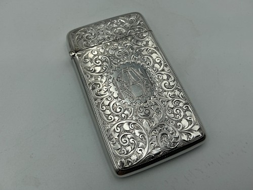 Victorian sterling silver card - sterling,