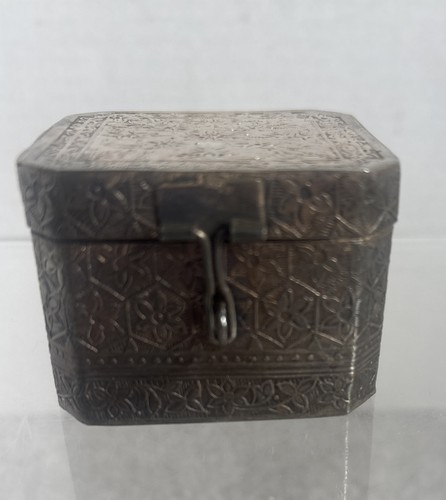 Antique silver trinket box - antique,