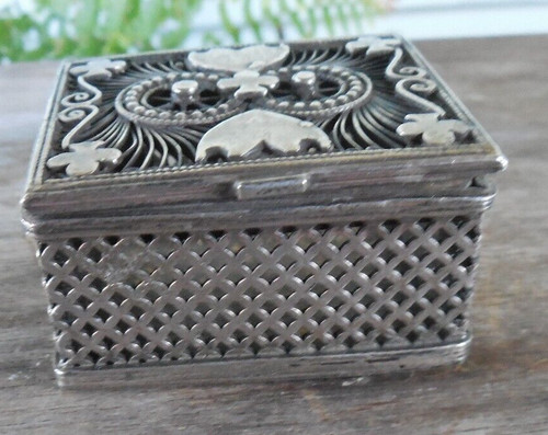 Small sterling trinket - sterling, box