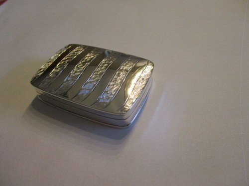 Large sterling silver pill box
